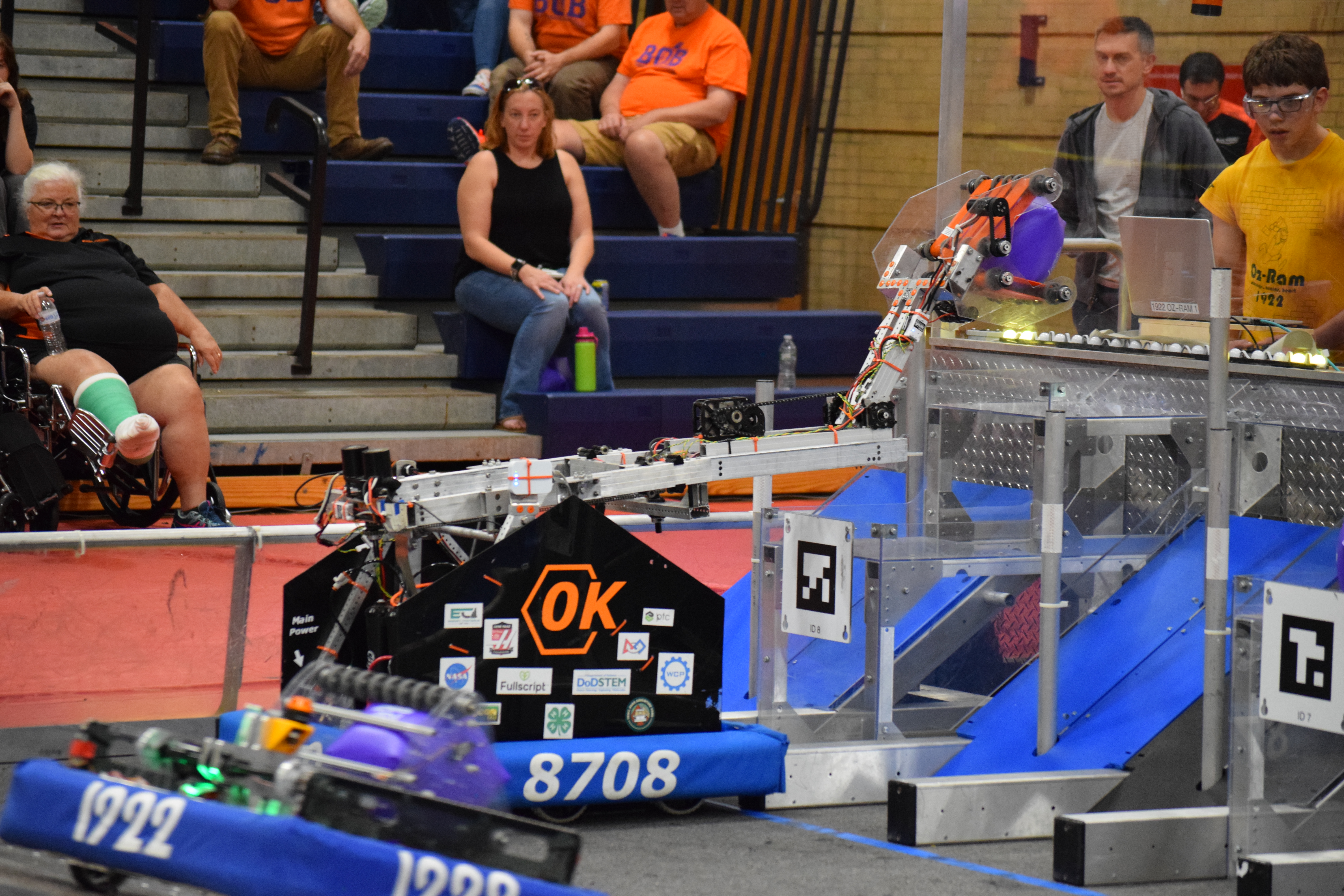 Team robots on display